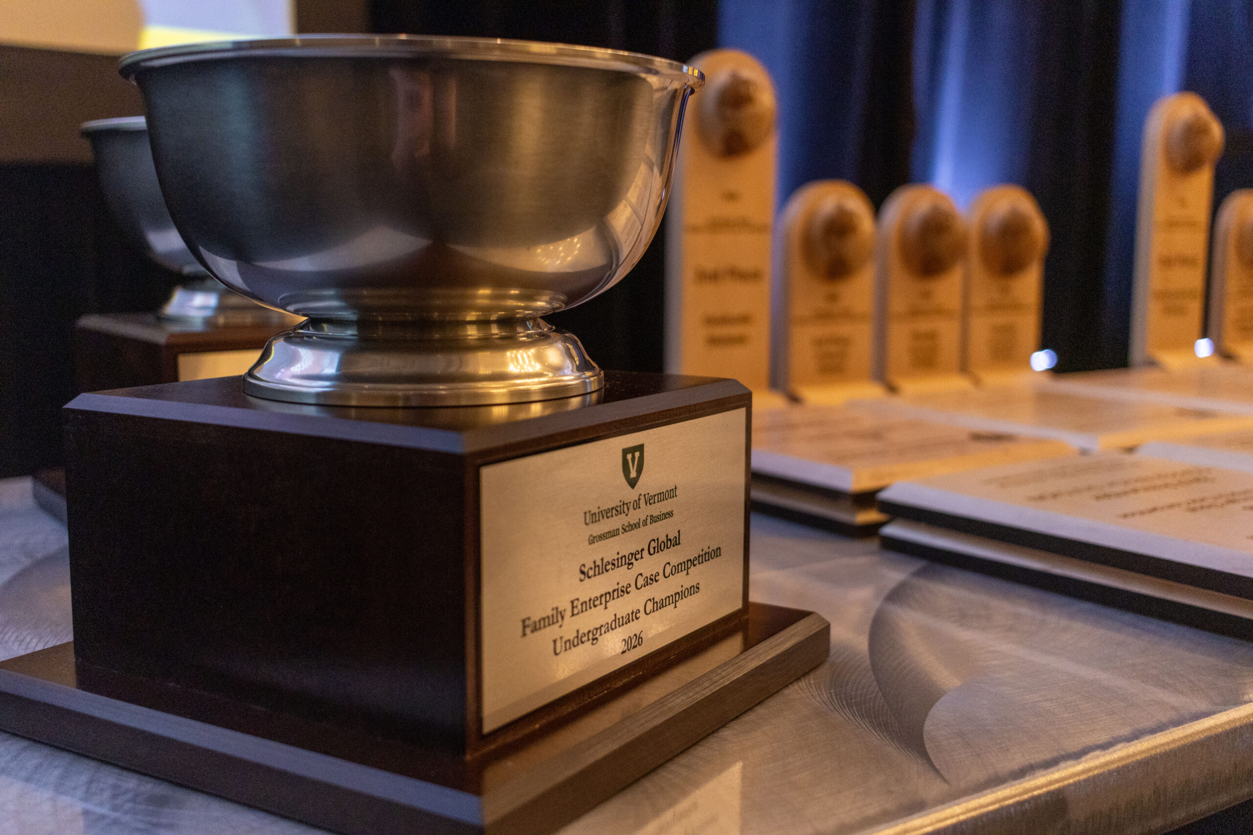 the SG-FECC trophy displayed in front of other individual awards